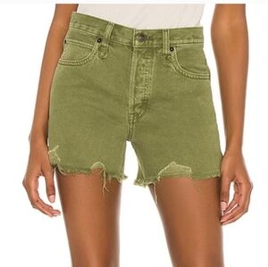 Free People Makai Cut Off Shorts Olive